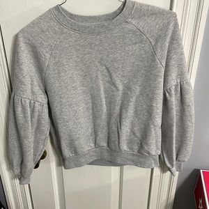 cute grey cropped aerie sweatshirt